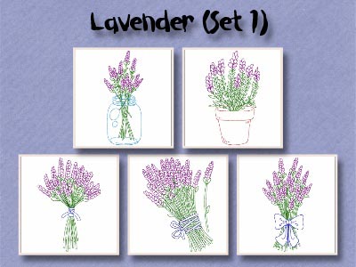 Colorline Lavender Embroidery Machine Design