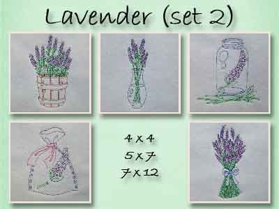 Colorline Lavender 2 Embroidery Machine Design