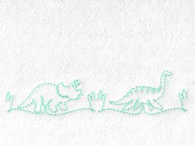 Continuous Line Dino Borders