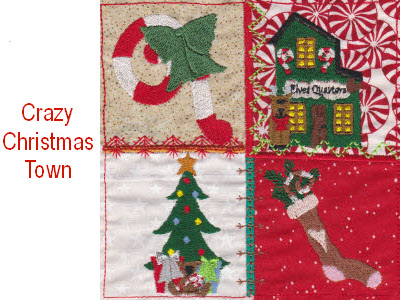 Crazy Christmas Town Embroidery Machine Design