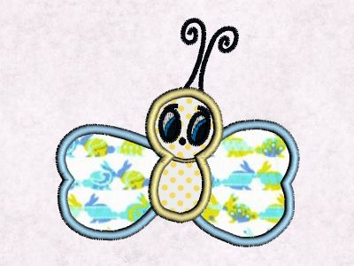 Cute Applique Bugs Embroidery Machine Design