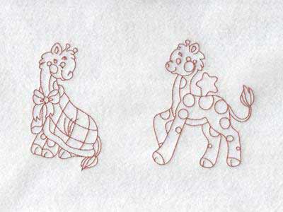 Cute Giraffe Bedtime Embroidery Machine Design