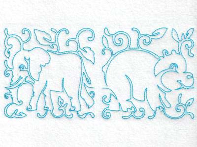 Cute Savannah Blocks Embroidery Machine Design