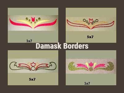 Damask Borders Embroidery Machine Design