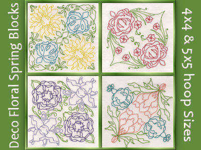 Deco Spring Floral Blocks