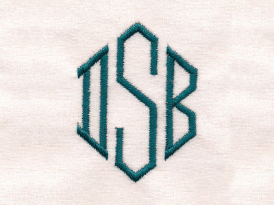 Diamond Monogram Embroidery Machine Design