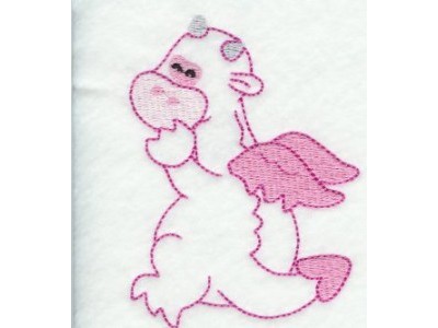 Partial Filled Dinos Embroidery Machine Design