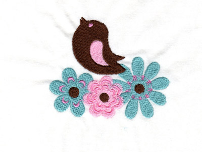 Doodle Tweets Embroidery Machine Design