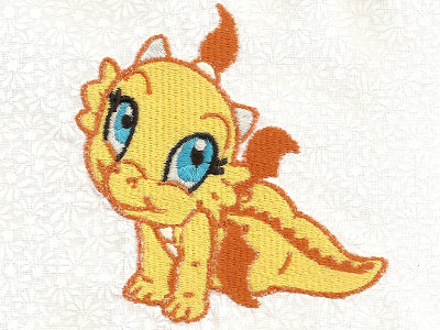 Dragon Babies Embroidery Machine Design