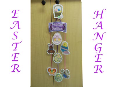 Easter Hangers Embroidery Machine Design