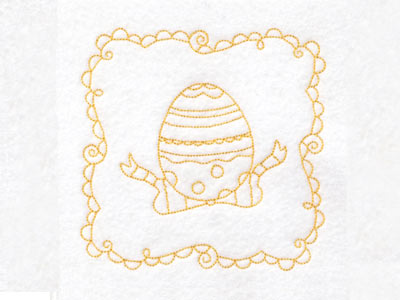 Easter Redwork Quilt Blocks