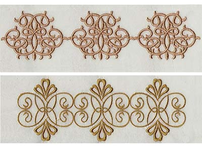 Elegant Linen Swirls Embroidery Machine Design