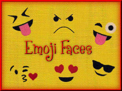 Emoji Faces Embroidery Machine Design