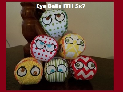 Eye Balls ITH Embroidery Machine Design