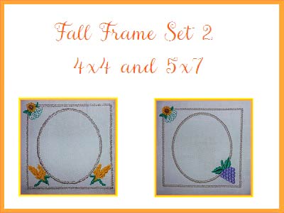 Fall Frames 2 Embroidery Machine Design