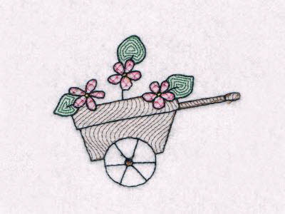 Fancy Garden Lace Filled Embroidery Machine Design