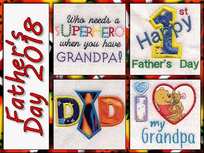 Fathers Day 2018 Embroidery Machine Design