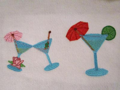 Festive Drinks Embroidery Machine Design