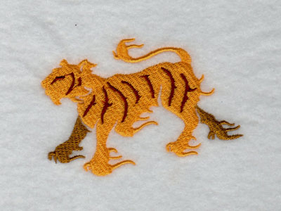 Flaming Cats Embroidery Machine Design
