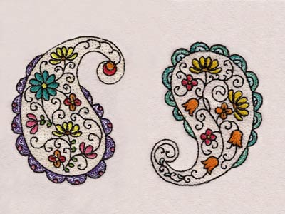 Floral Paisley Embroidery Machine Design