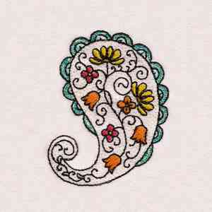 Buy Individual Embroidery Designs from the set Floral Paisley