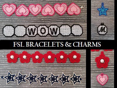 FSL Bracelets and Charms Embroidery Machine Design
