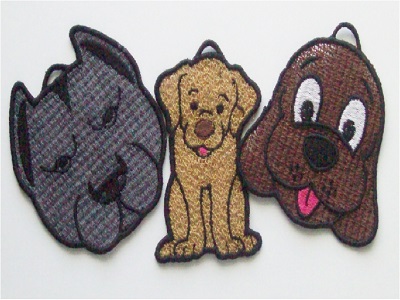 FSL Dog Ornaments 1 Embroidery Machine Design