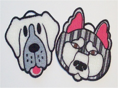 FSL Dog Ornaments 2 Embroidery Machine Design