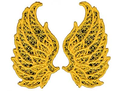 FSL Wings Embroidery Machine Design