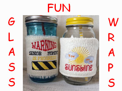 Fun Glass Wraps Embroidery Machine Design