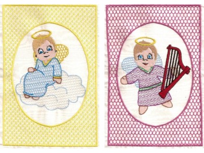 Funny Angel Quilt Blocks Embroidery Machine Design