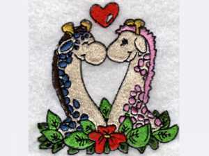 Giraffes 2 Embroidery Machine Design