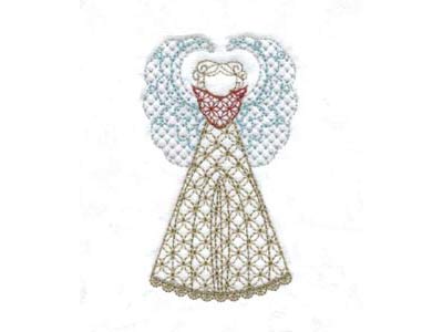 Golden Angels Embroidery Machine Design