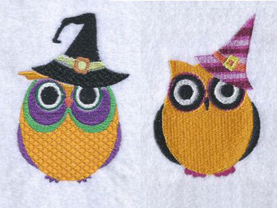 Halloween Hooties Embroidery Machine Design
