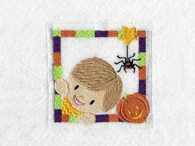 Halloween Kids Blocks Embroidery Machine Design