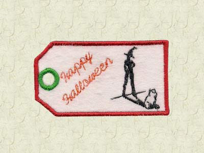 Halloween Party Tags Embroidery Machine Design