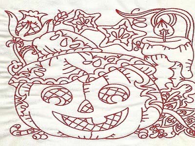Halloween Pumpkin Blocks Embroidery Machine Design