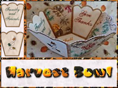 Harvest Bowl Embroidery Machine Design