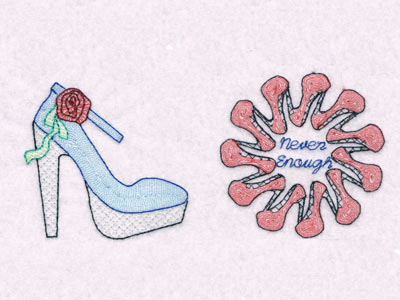 Head over Heels Embroidery Machine Design