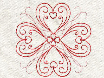 Heart Borders Embroidery Machine Design