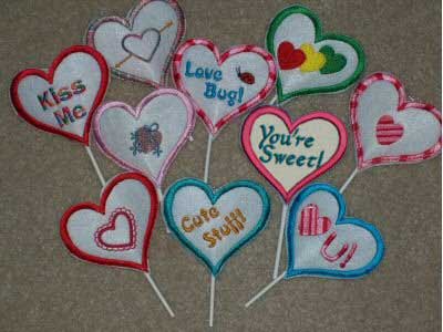 Heart Sucker Covers 2 Embroidery Machine Design