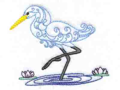 Herons Embroidery Machine Design