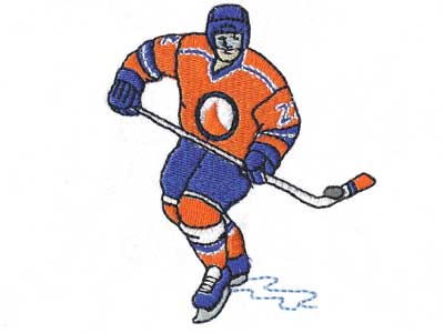 Hockey Embroidery Machine Design
