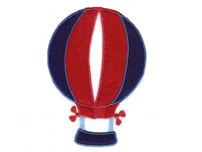 Applique Hot Air Balloons Embroidery Machine Design