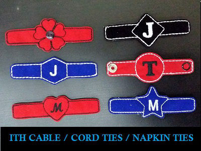 In The Hoop Cable Ties Embroidery Machine Design