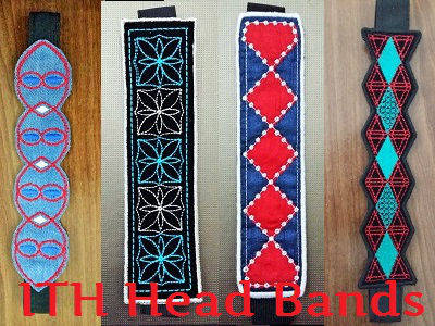 In The Hoop Headbands Embroidery Machine Design