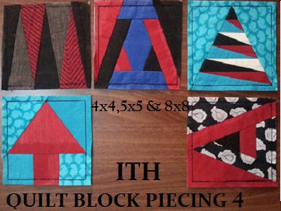 Quilt Block-Machine embroidery designs 4"X4" & 5"X7" hoops DUOMI-E9004 