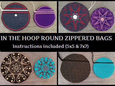 In The Hoop Round Bags