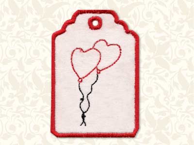 In The Hoop Valentine Gift Tags Embroidery Machine Design