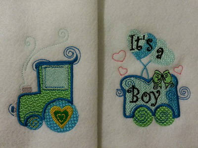 Its a Boy Train Embroidery Machine Design